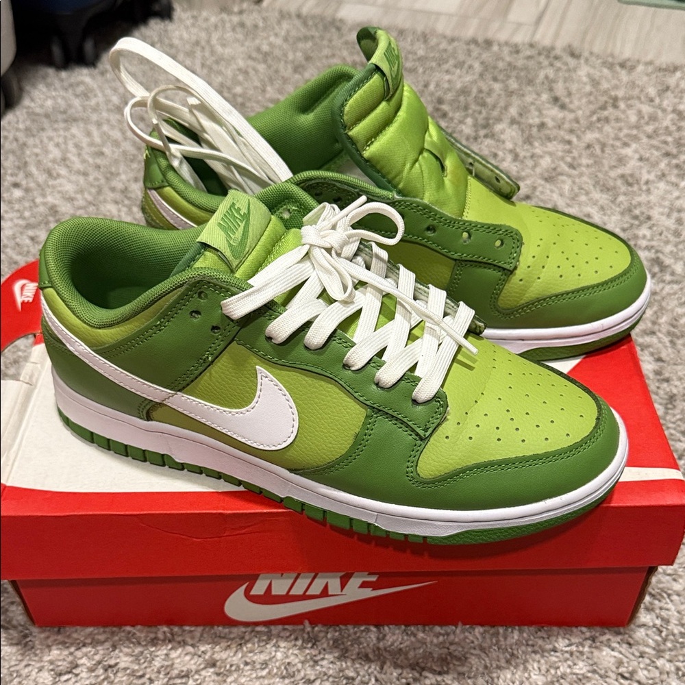 Nike Lime and Forest Green Sneakers